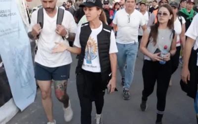 “EL TURCO’’ YAMIL DORA PEREGRINÓ A LUJÁN JUNTO A VICTORIA TOLOSA PAZ